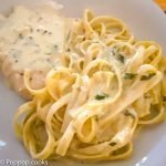 Pasta with lemon butter sauce fettuchini