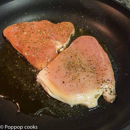 Pasta with lemon butter sauce chicken filets