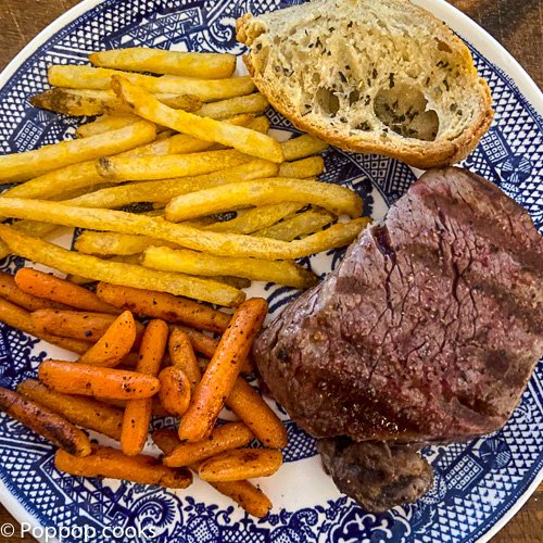 Grilled Steak Dinner on a Stovetop Grill Quick and Easy Gluten Free