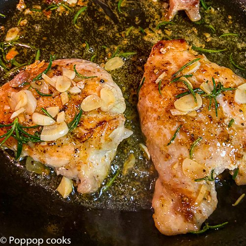 Chicken thighs with lemon and rosemary