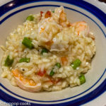 Shrimp garlic tomato risotto