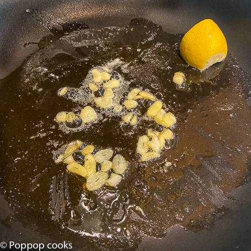 garlic in skillet