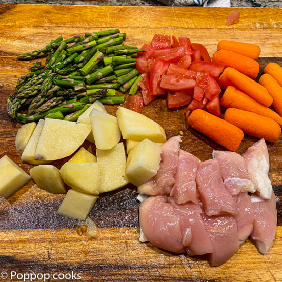 ingredients for our One Skillet Weeknight Supper