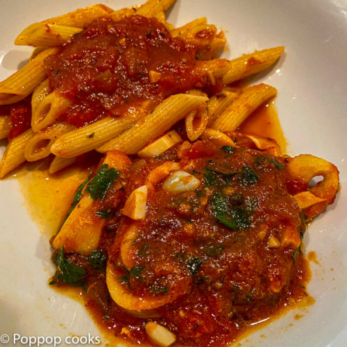 Calamari Fra Diavolo - Poppop Cooks