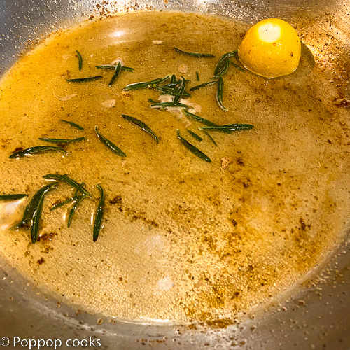 lemon rosemary wine and butter