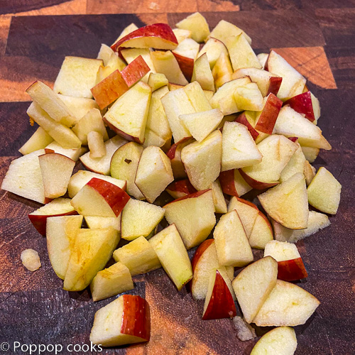 diced apples