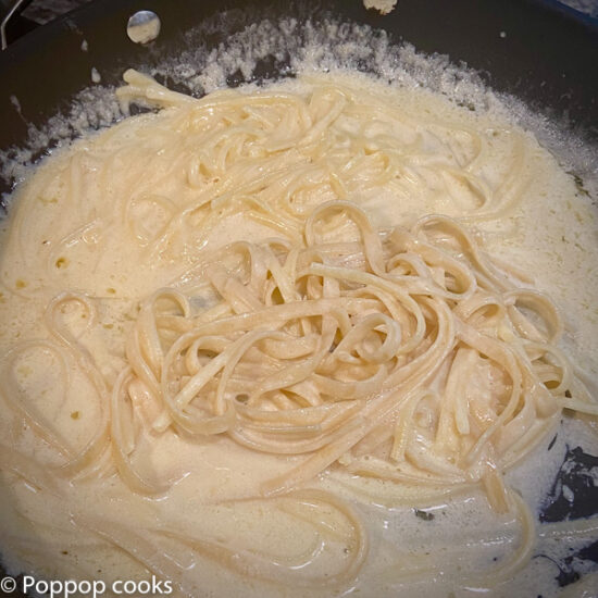 pasta in the skillet