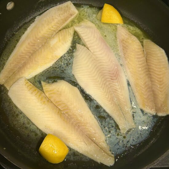 flounder in the skillet